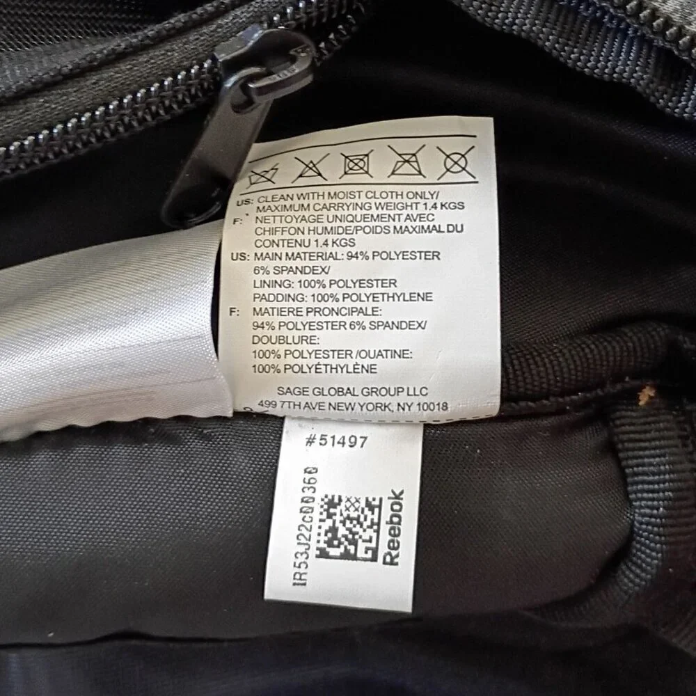 Reebok Hanging Dopp Kit U-Shape Toiletry Bag Travel Shaving Case NWOT - Picture 7 of 12